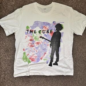 GAP White Graphic Tee with The Cure Design
